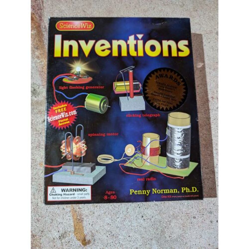 ScienceWiz Inventions Kit Light Flashing Generator Spinning Motor Telegraph‎